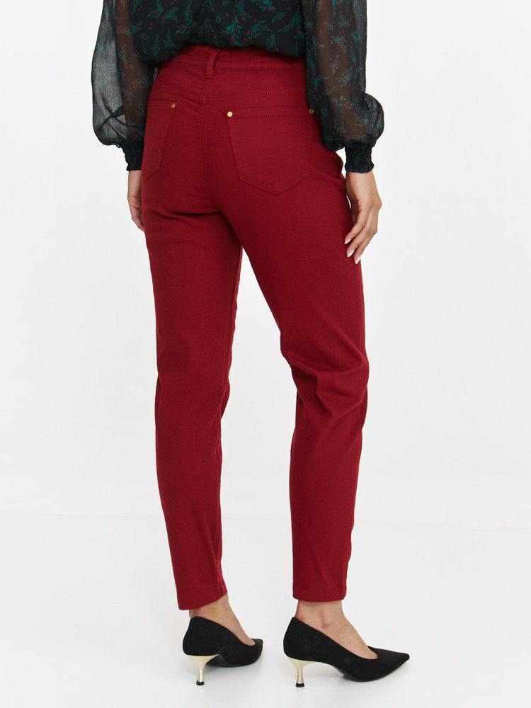 Spodnie skinny bordowe  Spodnie skinny bordowe