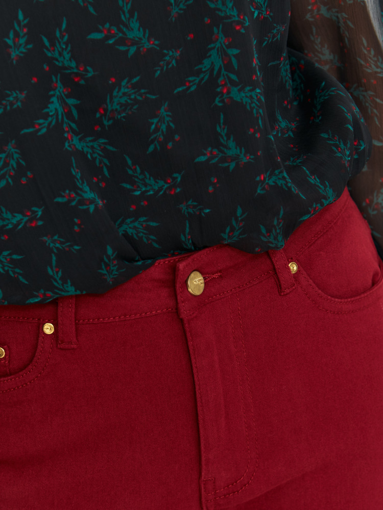 Spodnie skinny bordowe  Spodnie skinny bordowe