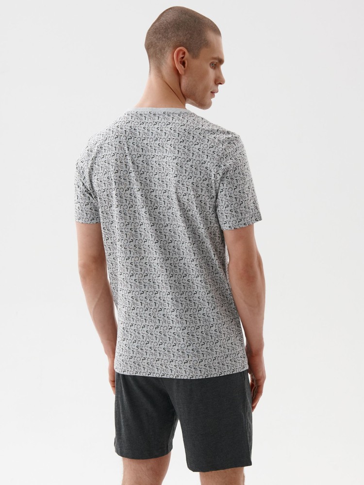 Piżama męska, komplet krótkie spodenki i koszulka