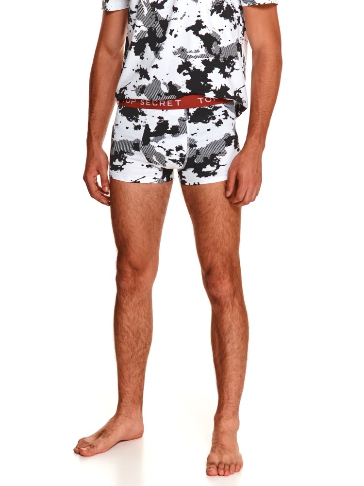 Piżama męska z nadrukiem w moro, komplet krótkie spodenki i koszulka 