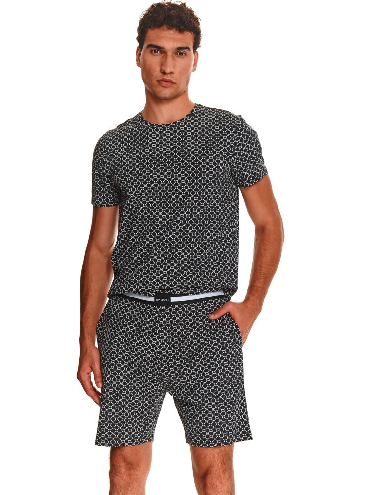Piżama męska, komplet krótkie spodenki i koszulka