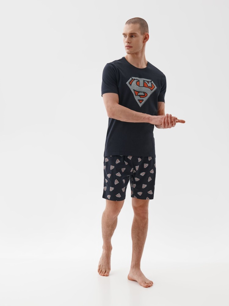 Piżama z motywem top secret, komplet krótkie spodenki i koszulka