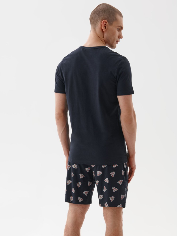 Piżama z motywem top secret, komplet krótkie spodenki i koszulka