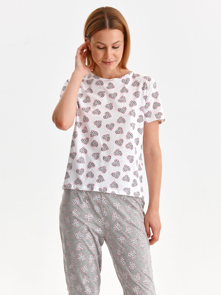 Dwuczęściowa piżama damska, koszulka i długie spodnie