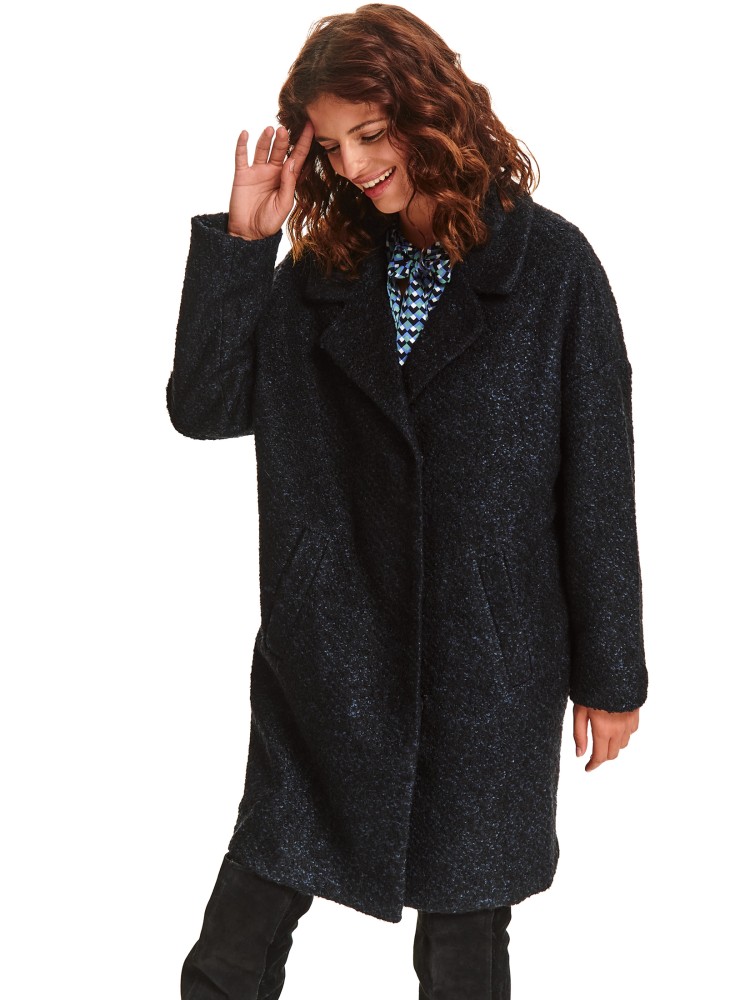 Płaszcz damski z domieszką wełny