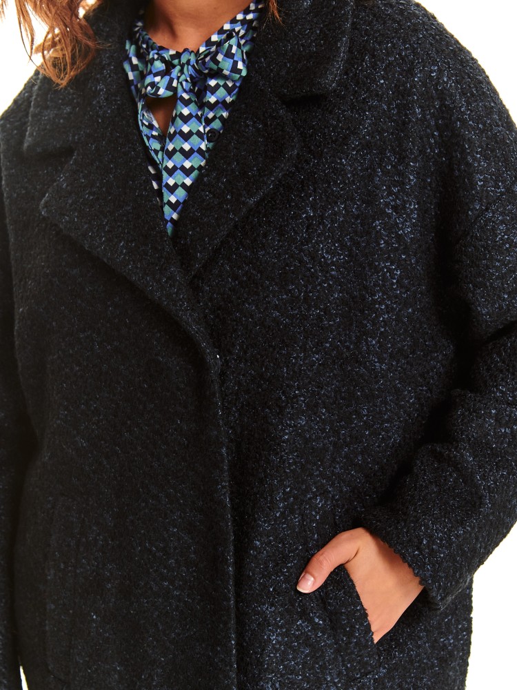 Płaszcz damski z domieszką wełny