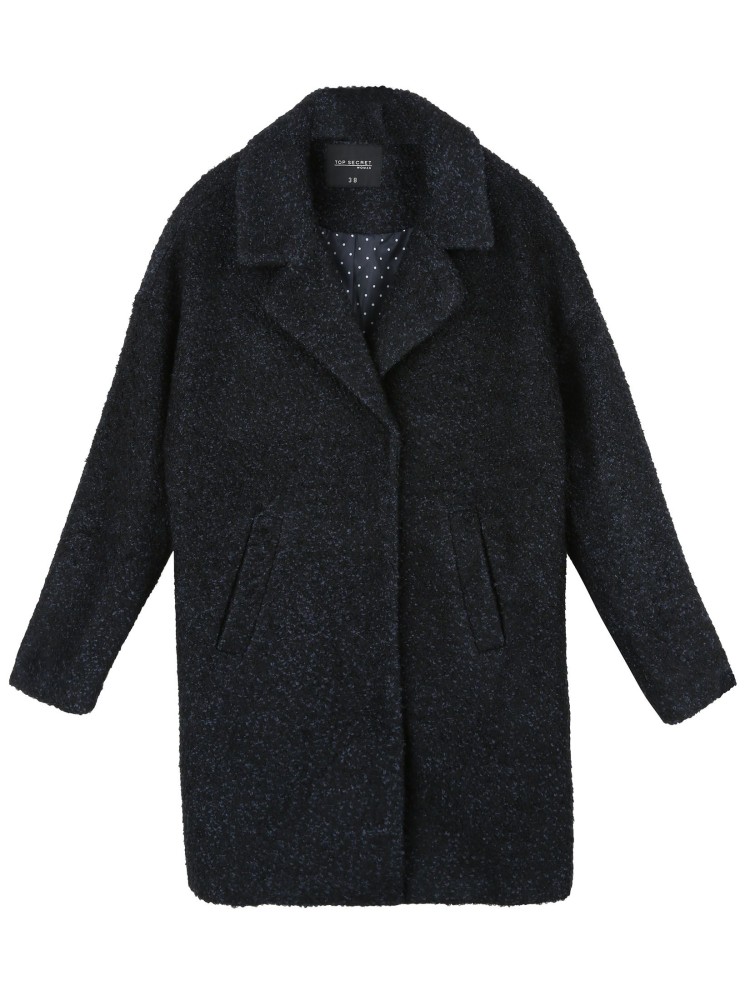 Płaszcz damski z domieszką wełny