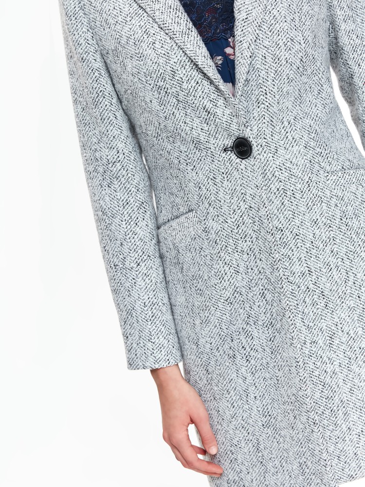 Płaszcz zapinany na jeden guzik