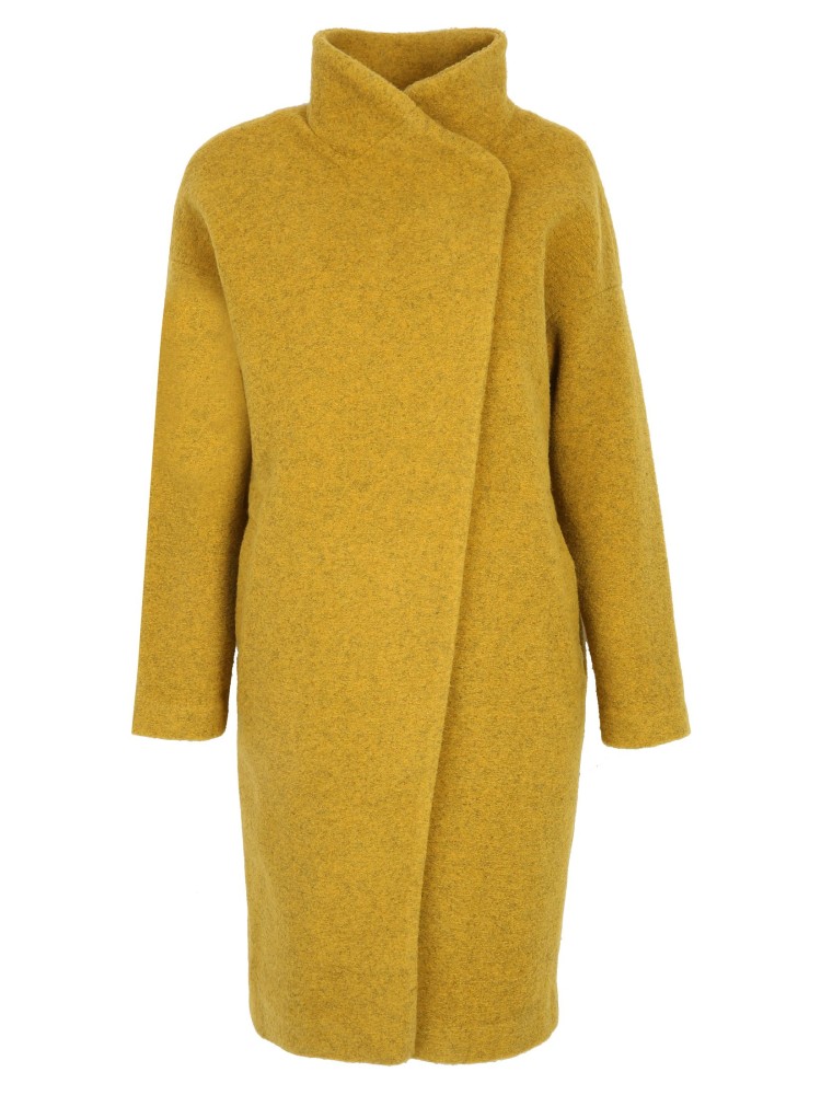 Wełniany płaszcz ze stójką