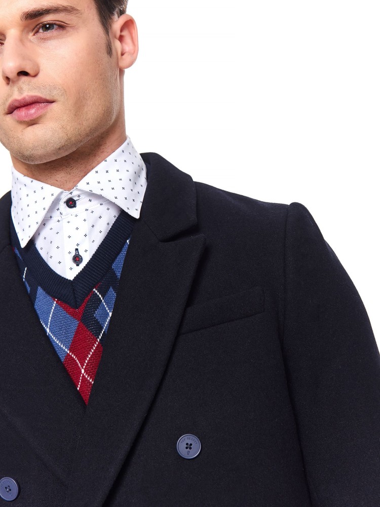 Płaszcz elegancki dwurzędowy gładki