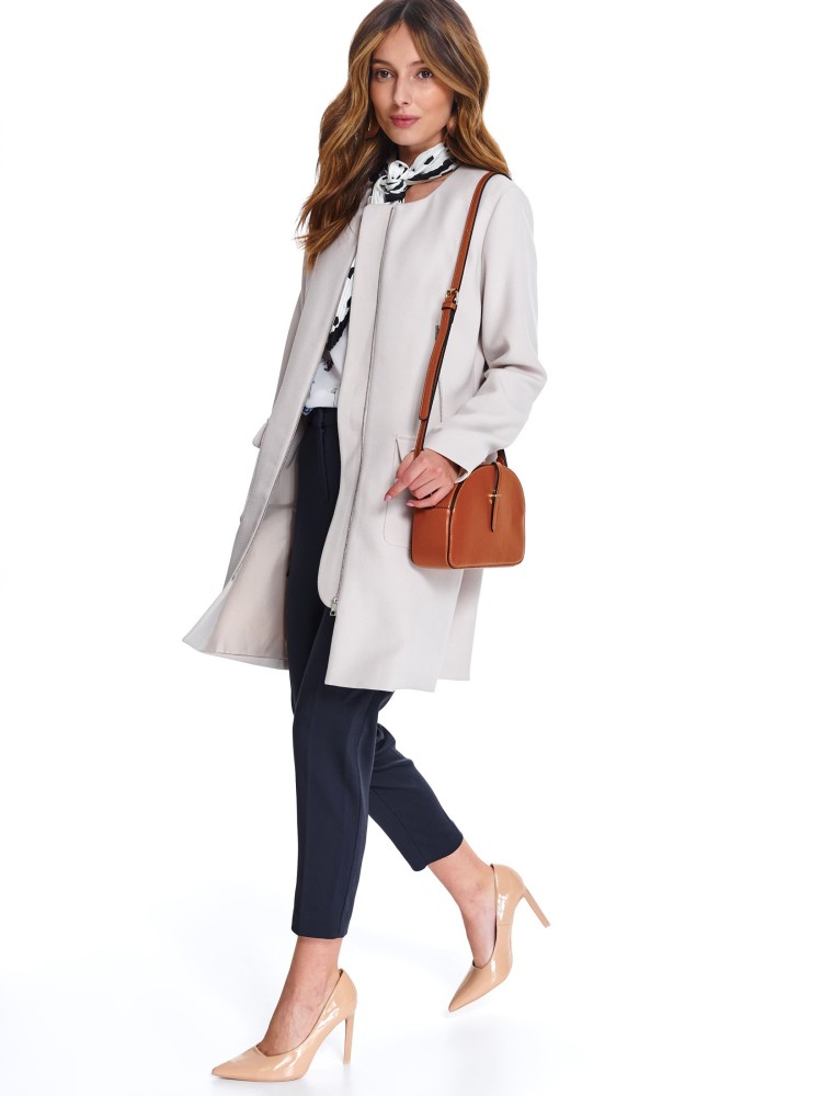 Płaszcz zapinany na suwak