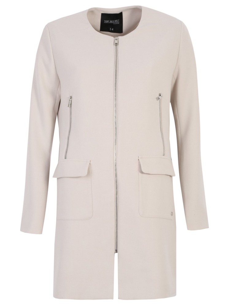 Płaszcz zapinany na suwak