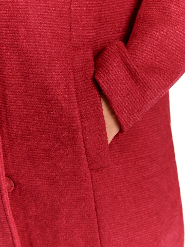 Dwurzędowy płaszcz ze stójką