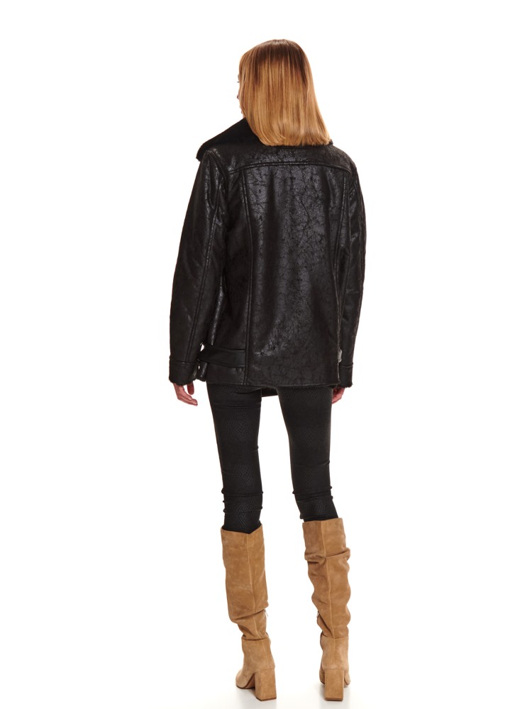 Kurtka pilotka ze sztucznym futrem