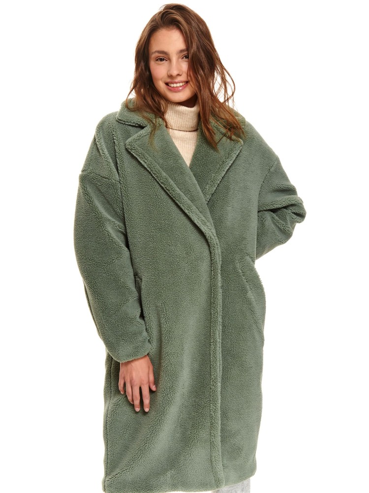 Komfortowe sztuczne futerko w kolorze mięty