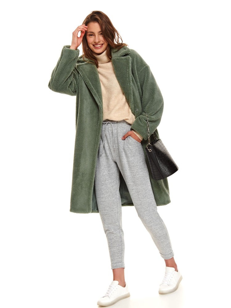 Komfortowe sztuczne futerko w kolorze mięty