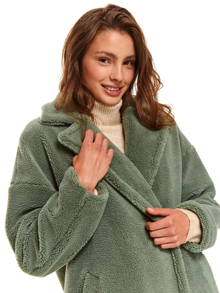 Komfortowe sztuczne futerko w kolorze mięty