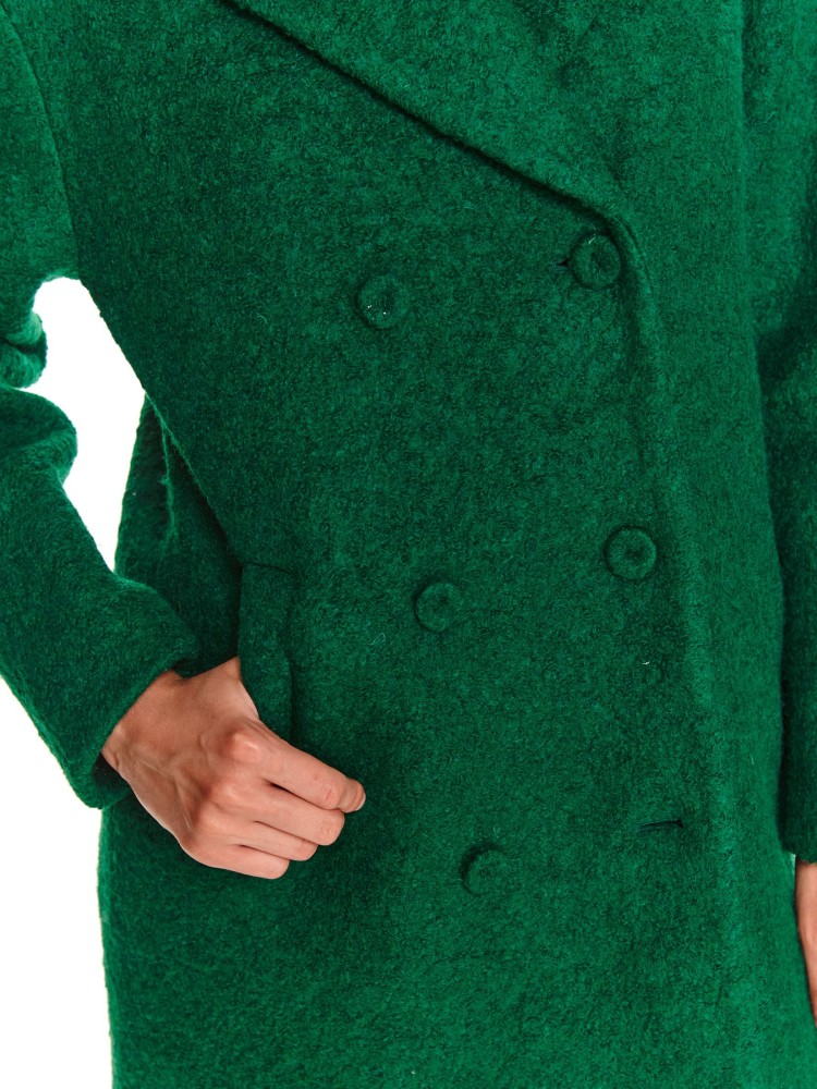 Wełniany dwurzędowy płaszcz