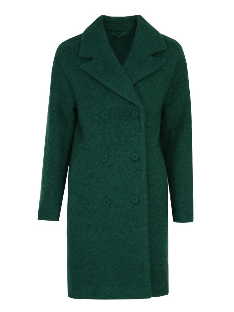 Wełniany dwurzędowy płaszcz