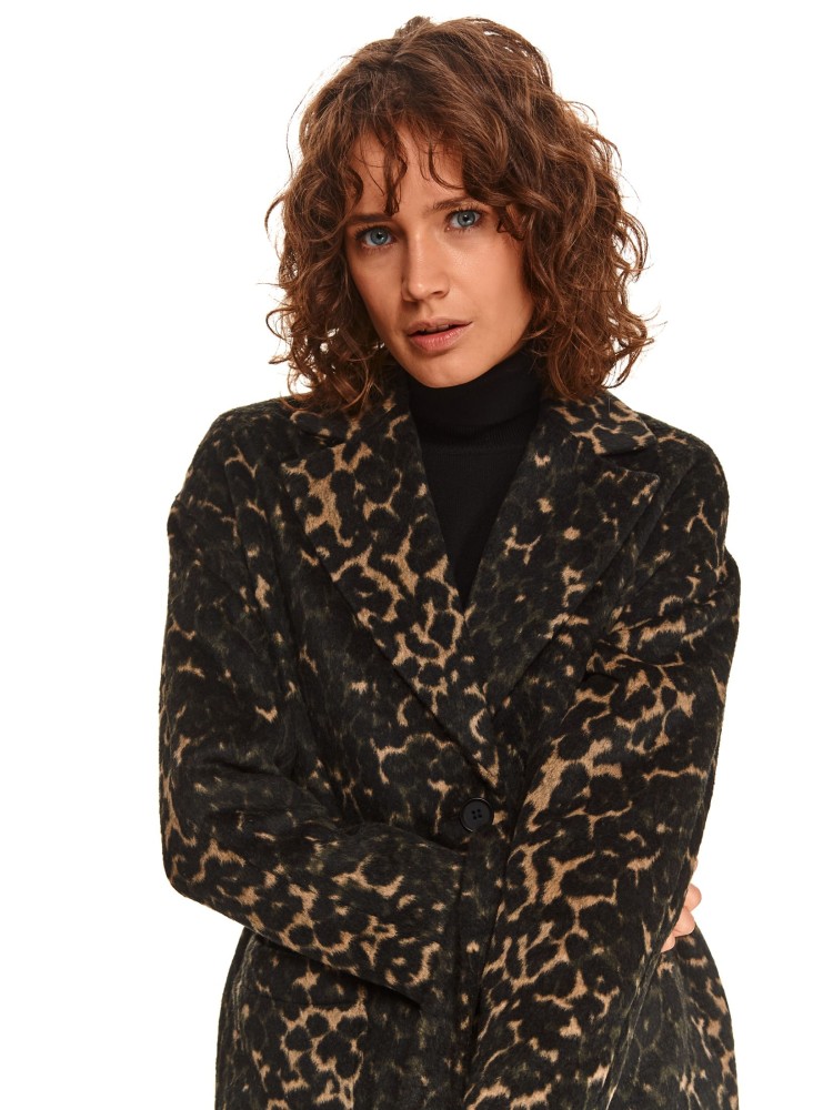 Płaszcz w zwierzęcy wzór