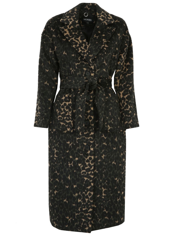 Płaszcz w zwierzęcy wzór