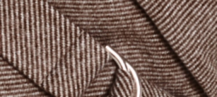 Płaszcz w jodełkę z dużym kołnierzem