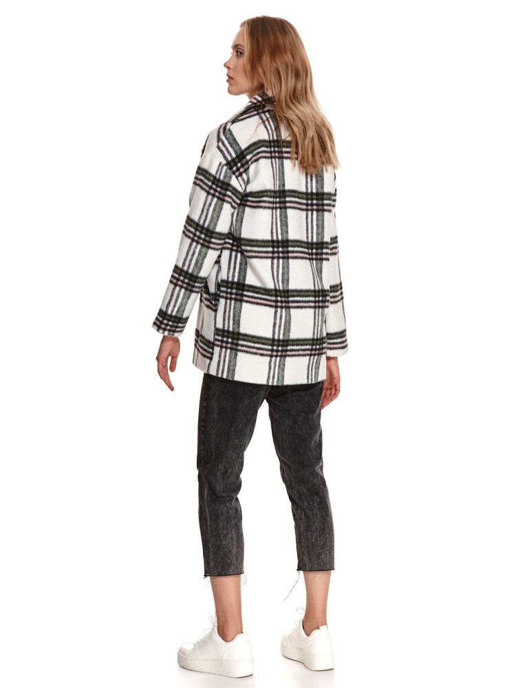 Krótki płaszcz w kratę Krótki płaszcz w kratę