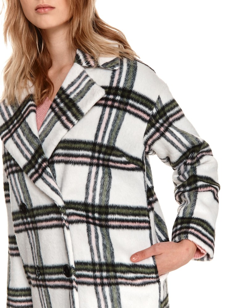 Krótki płaszcz w kratę Krótki płaszcz w kratę