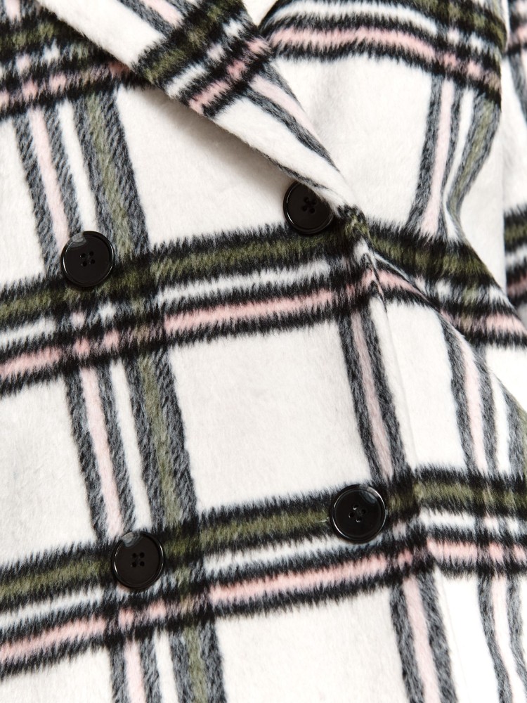 Krótki płaszcz w kratę Krótki płaszcz w kratę