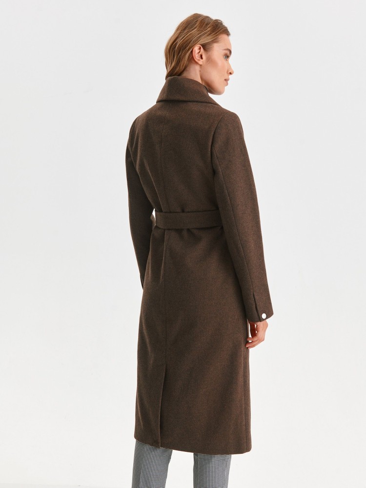 Długi płaszcz z paskiem