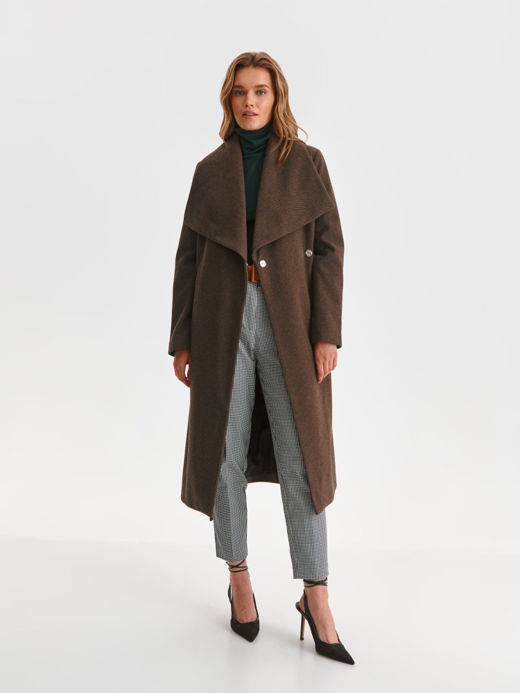 Długi płaszcz z paskiem