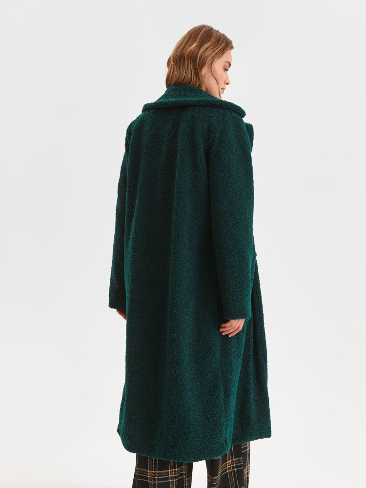 Długi płaszcz z imitacji futra