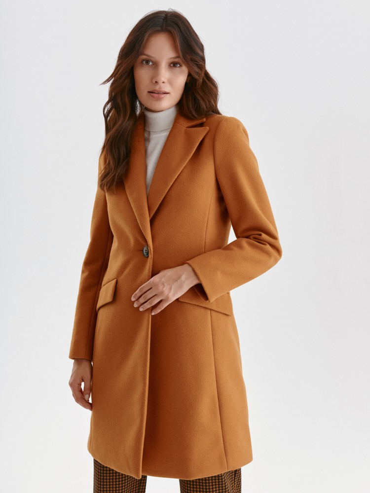 Płaszcz taliowany damski