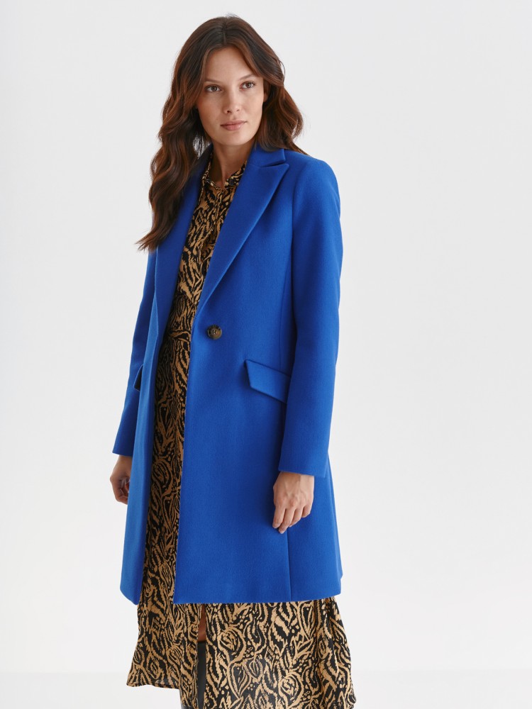 Taliowany płaszcz damski