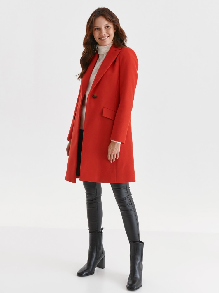 Taliowany płaszcz damski