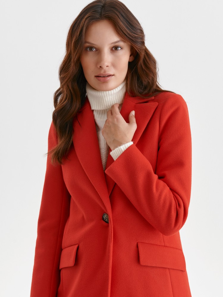 Taliowany płaszcz damski