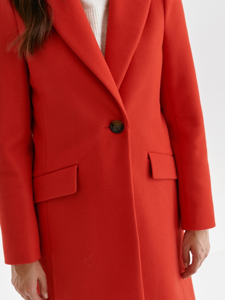 Taliowany płaszcz damski