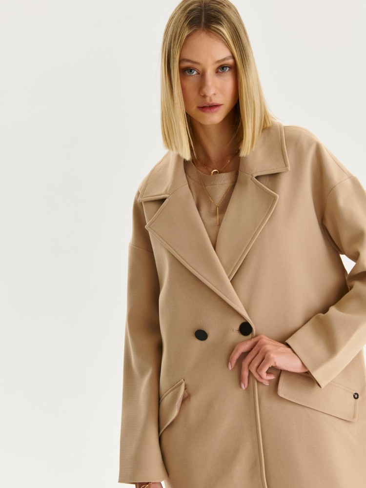 Oversizowy płaszcz damski dwurzędowy Oversizowy płaszcz damski dwurzędowy