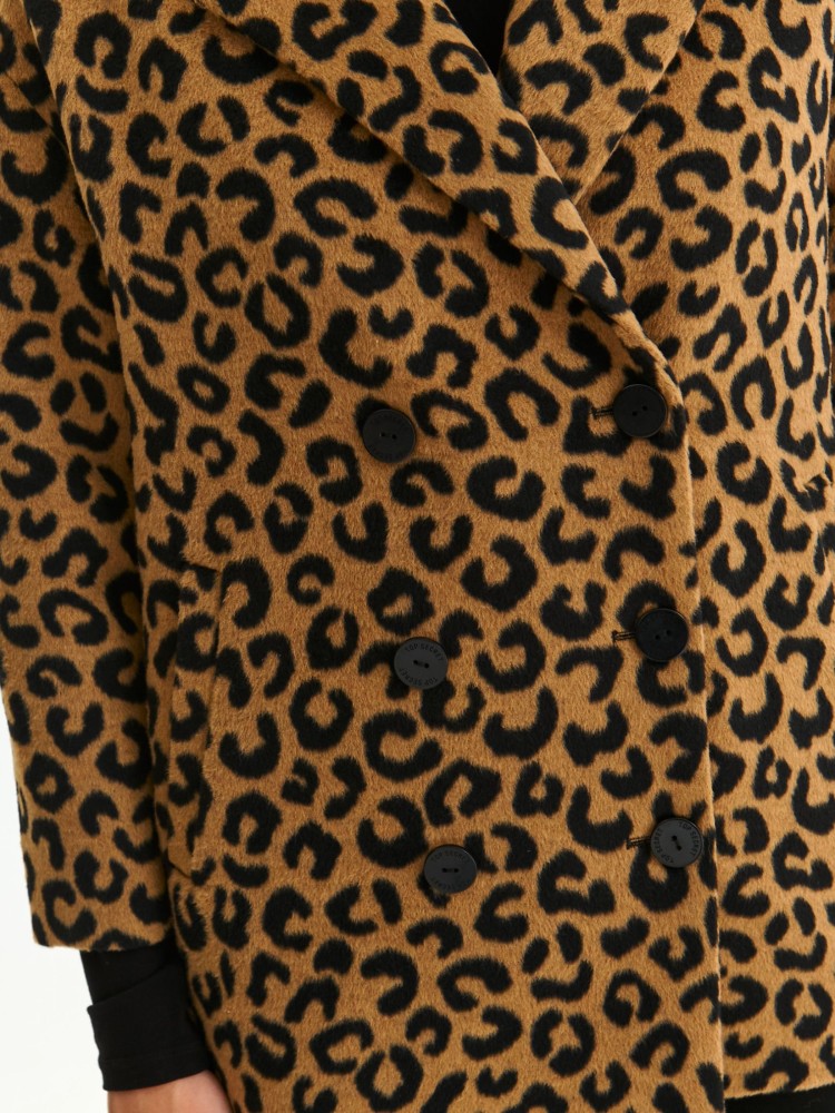 Krótki płaszcz z motywem zwierzęcym