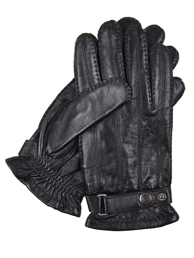 Skórzane rękawiczki z zapięciem