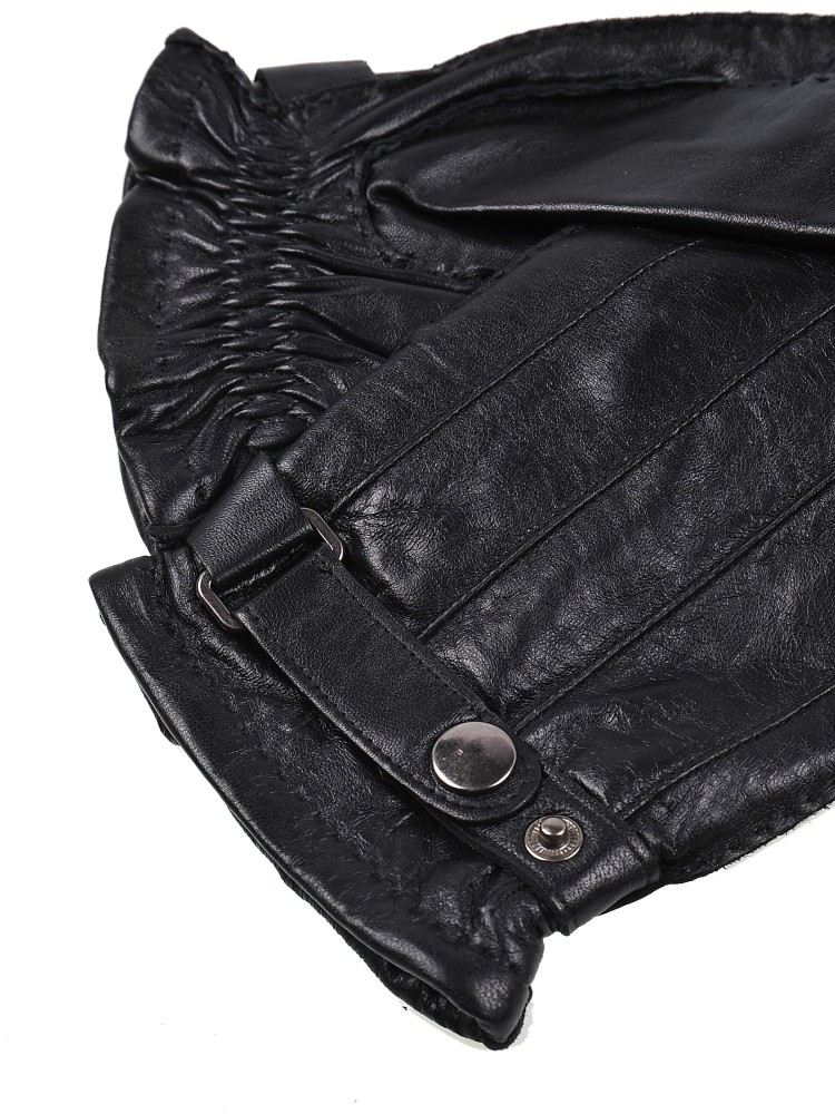 Skórzane rękawiczki z zapięciem