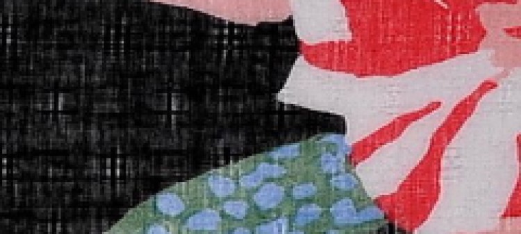 Cienki szalik z motywem kwiatowym