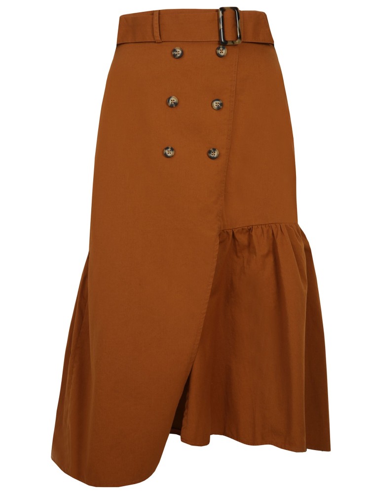 Spódnica damska z asymetryczną falbaną Spódnica damska z asymetryczną falbaną