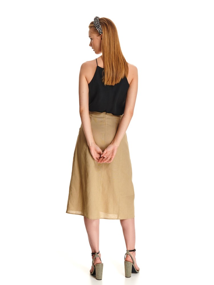 Spódnica trapezowa z ozdobnymi guziczkami