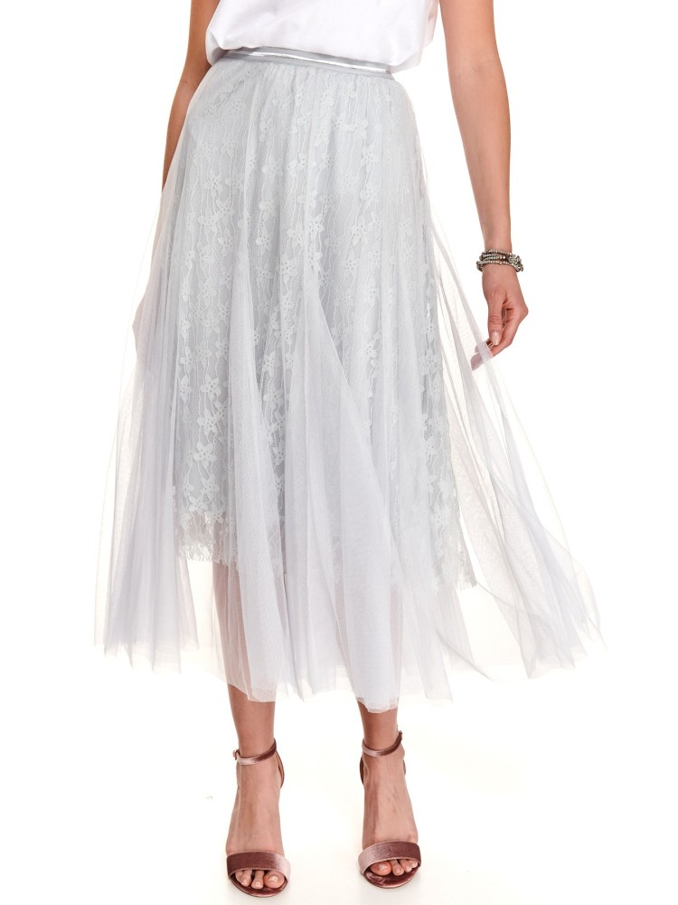 Elegancka rozkloszowana tiulowa spódnica