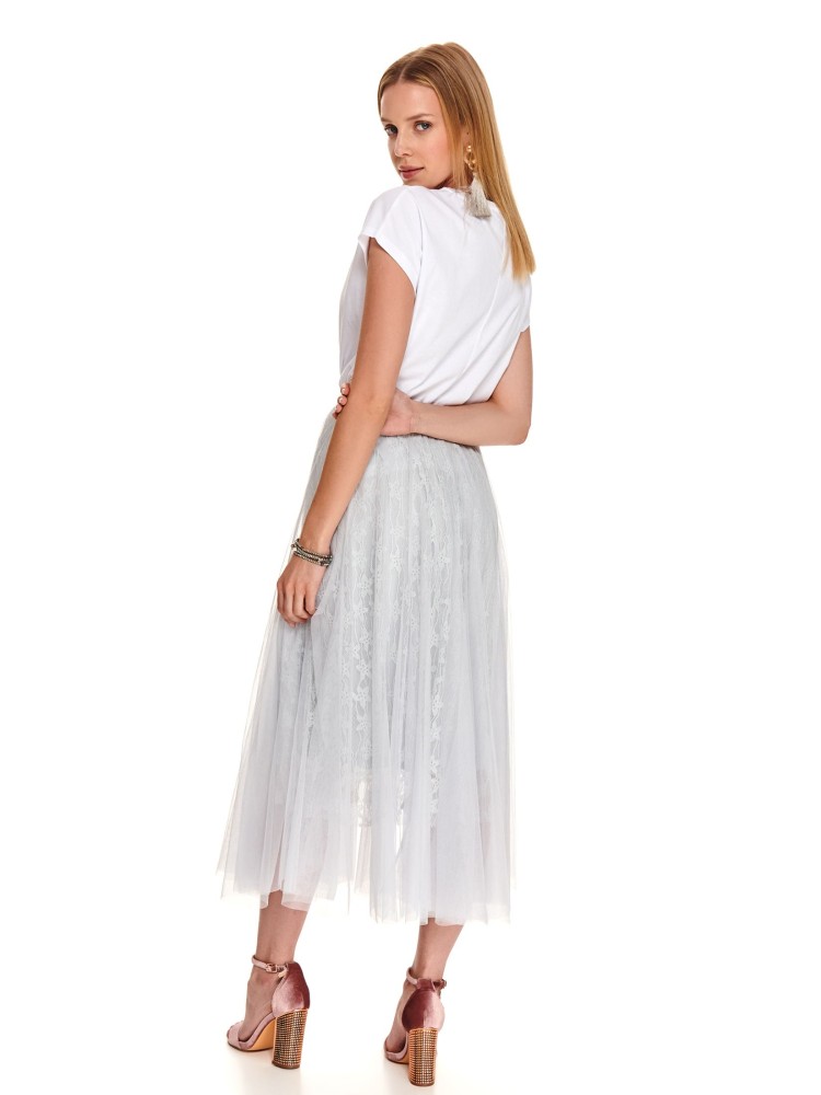 Elegancka rozkloszowana tiulowa spódnica