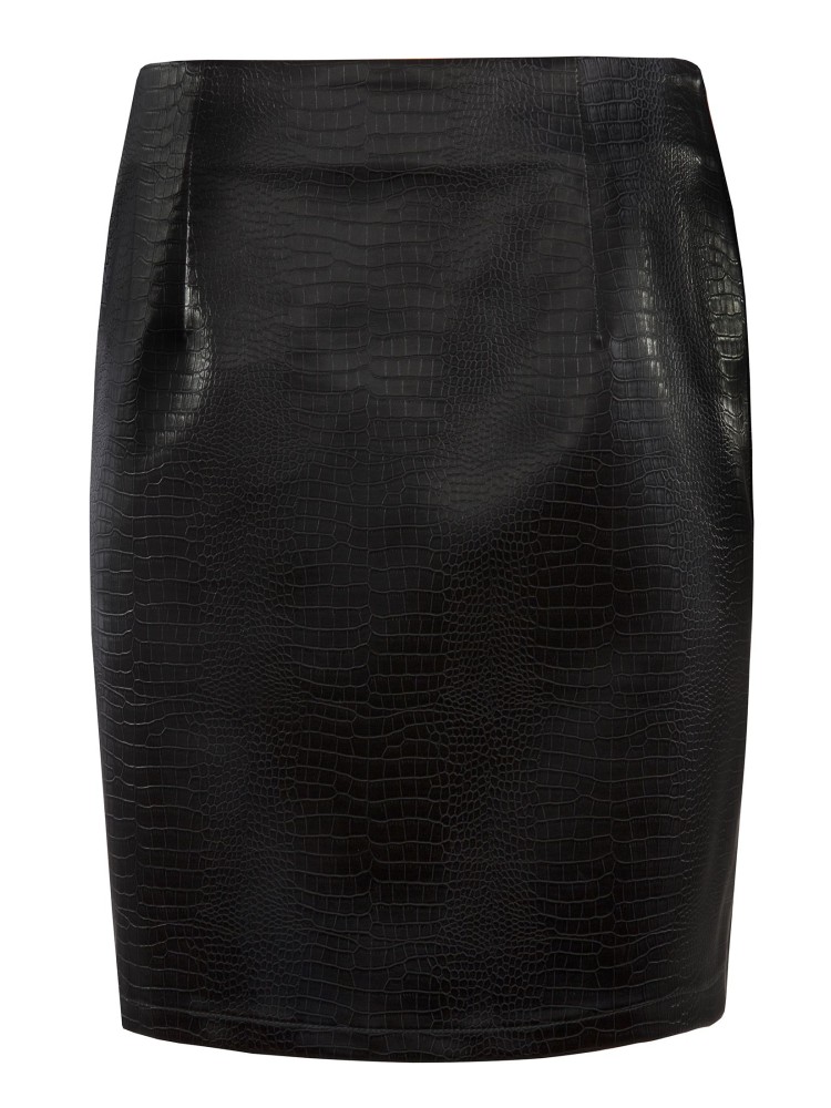 Spódnica z eko skóry ze zwierzęcą fakturą