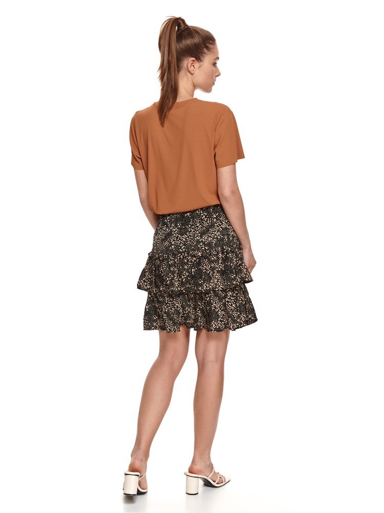 Krótka spódniczka z cienkiej tkaniny z wzorem