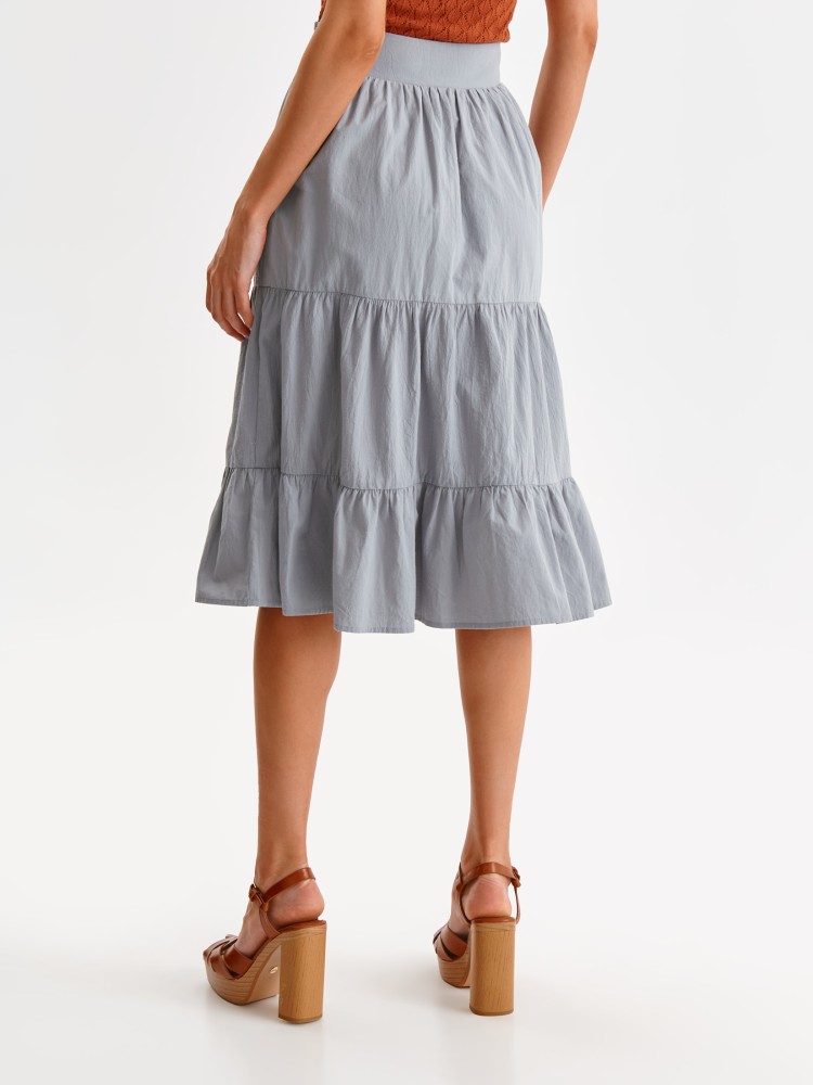 Spódnica z falbanami i wiązaniem w pasie