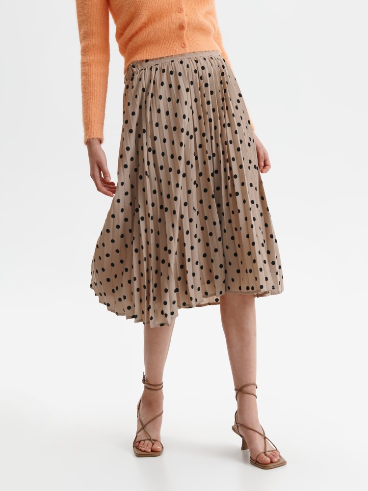 Plisowana spódnica midi w groszki